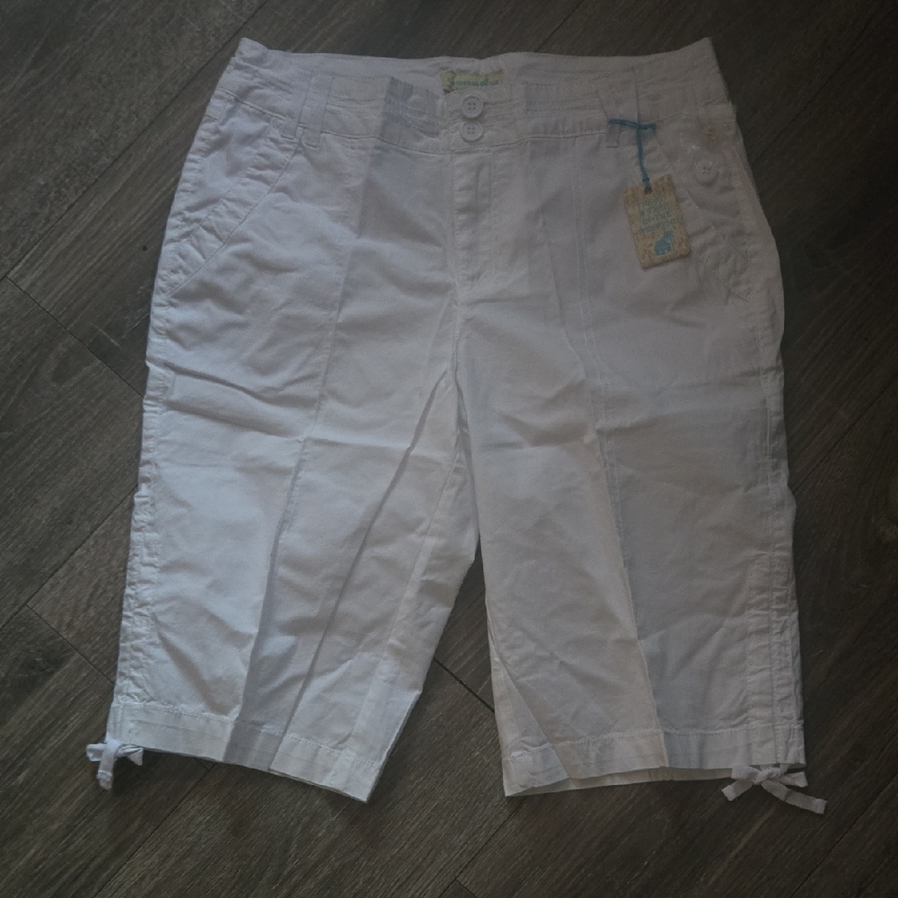 Caribbean Joe White Casual Beach Shorts